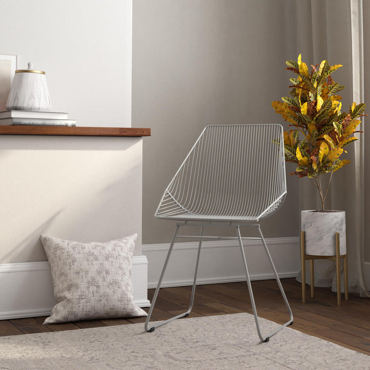 Ellis chair with metal accents -  Gray