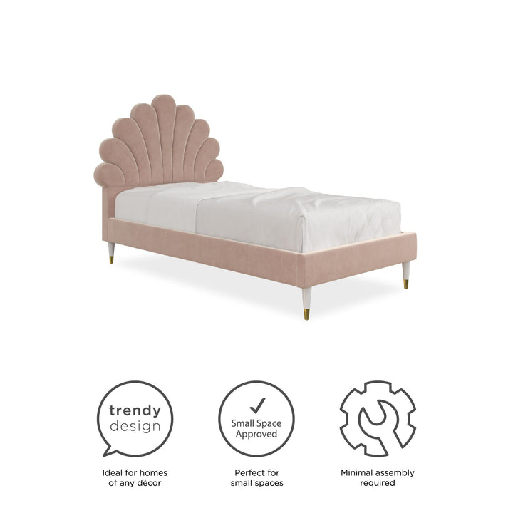 Little Seeds Monarch Hill Upholstered Poppy Bed - Pink - Twin