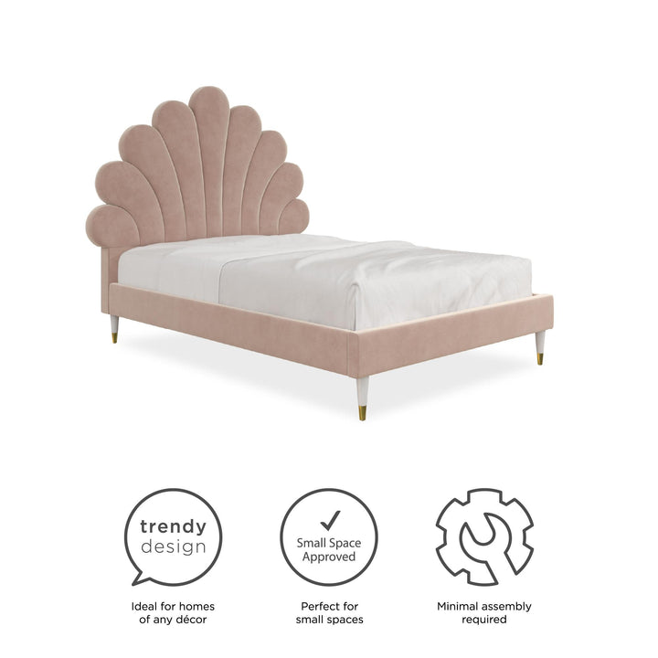 Little Seeds Monarch Hill Upholstered Poppy Bed - Pink - Full