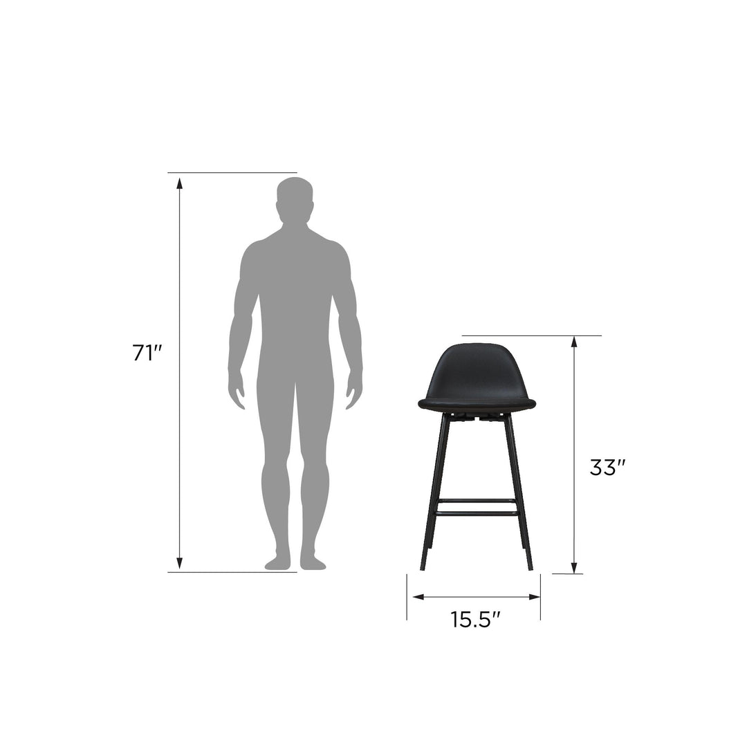 bar stool heights for counters - Black