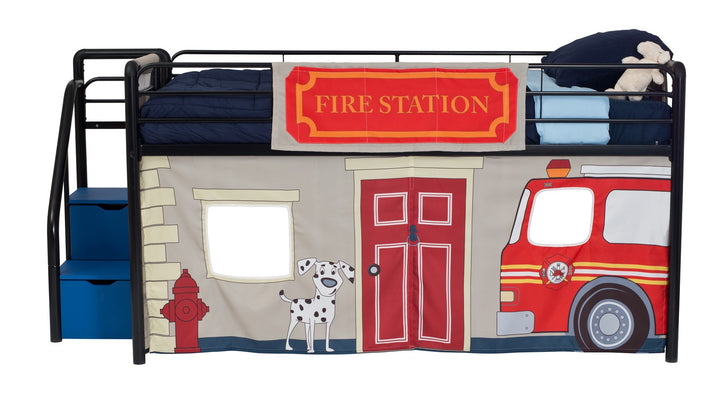 Fire station themed bedroom accessories for kids -  Blue