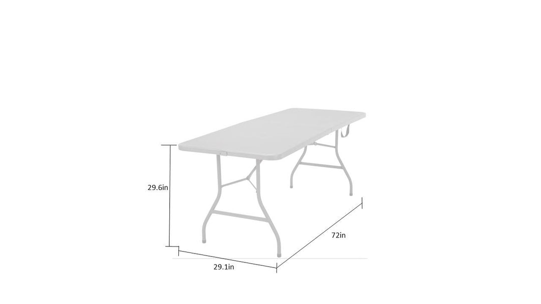 6 ft Banquet Table Fold-in-Half -  Gray 