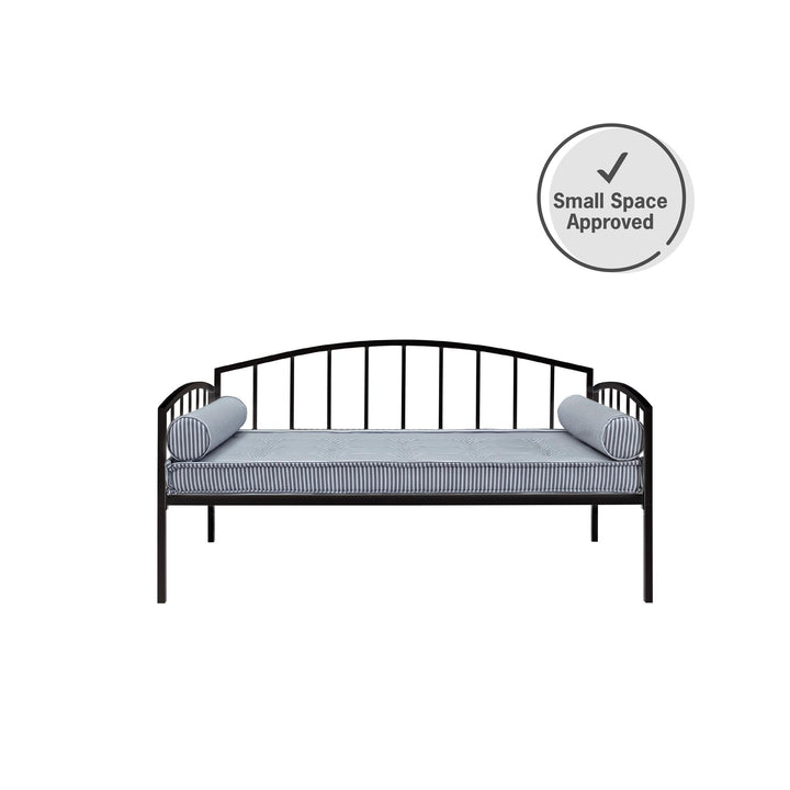 Ava Metal Contemporary Curve Design Twin Daybed - Black - Twin