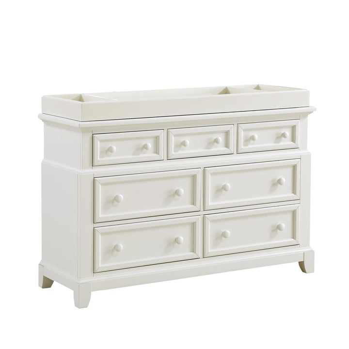 Lafayette Dresser Topper Designed with 2 Side Storage Compartments - French White Lace
