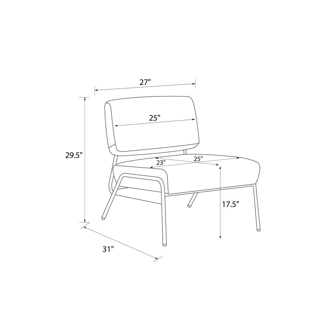 Accent chair with armrests -  Mustard