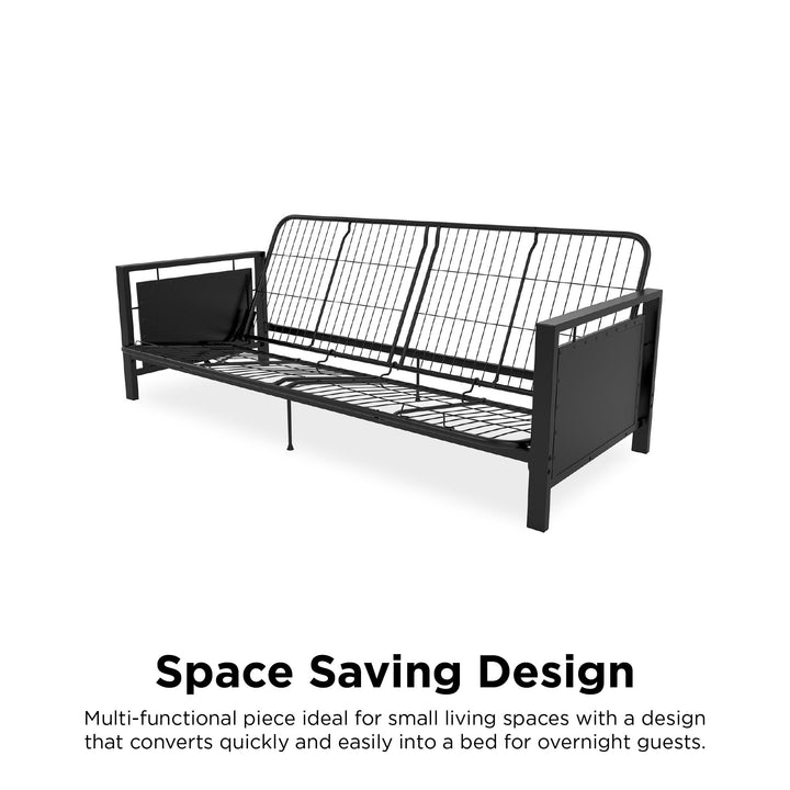 Best Henley metal arm futon -  Black