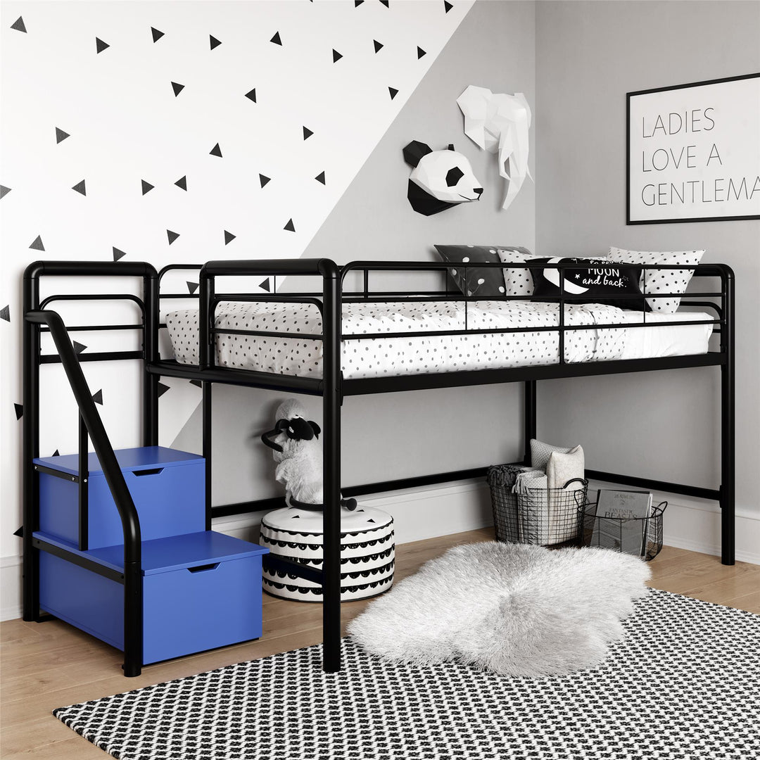 Best Twin Loft Bed with Low-Height Design -  Black  -  Twin