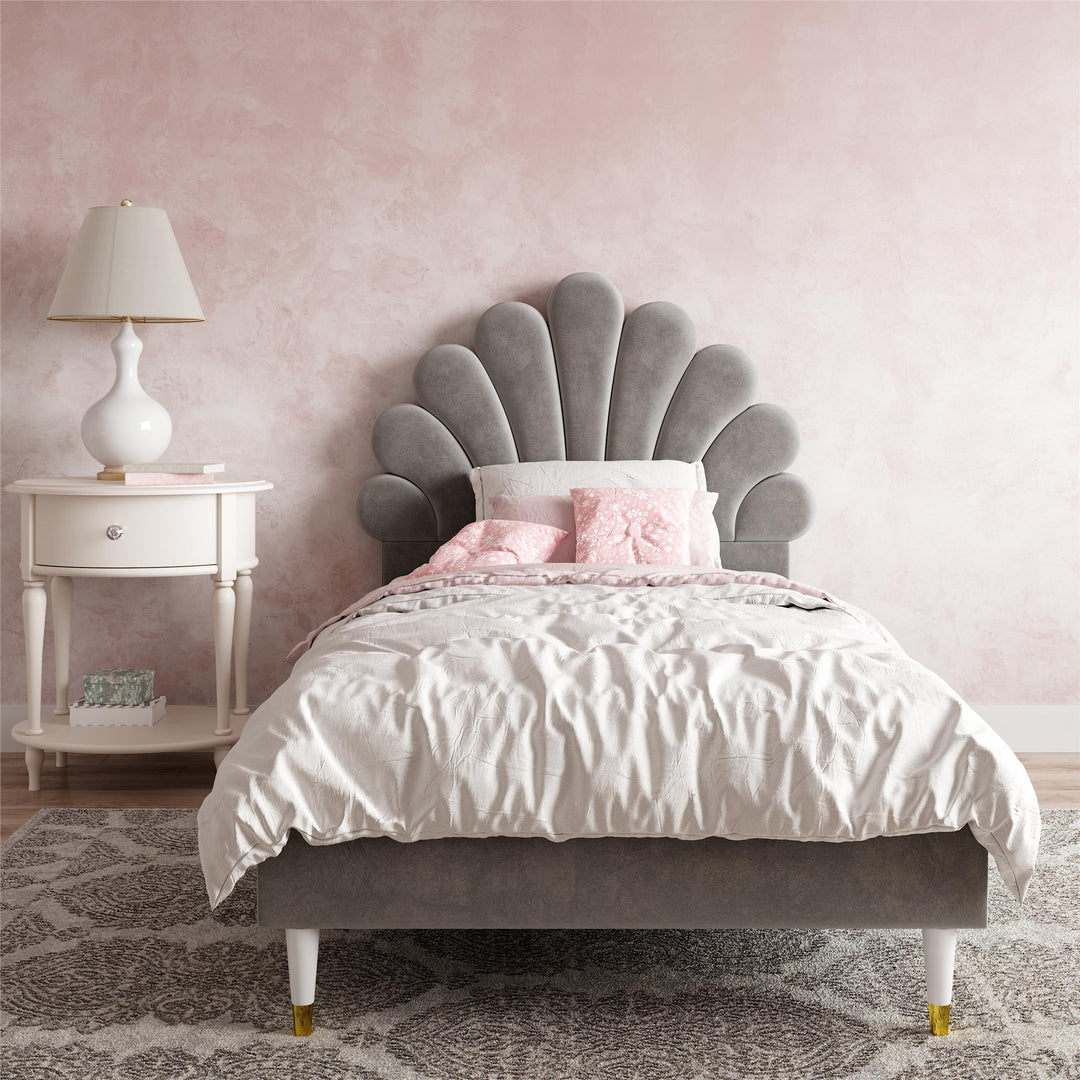 Little Seeds Monarch Hill Upholstered Poppy Bed - Gray - Twin