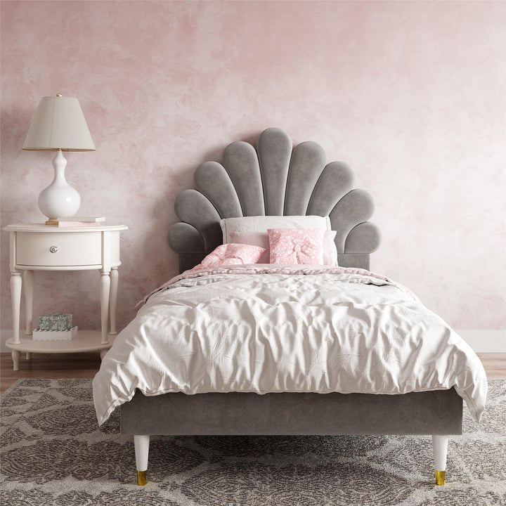 Little Seeds Monarch Hill Upholstered Poppy Bed - Gray - Twin