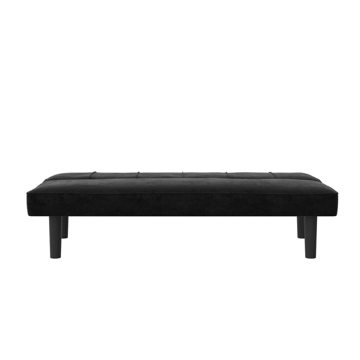 Java Microfiber Upholstered Futon with Multiple Reclining Positions - Black