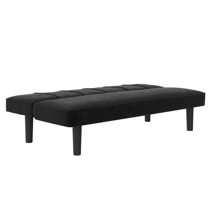 Java Microfiber Upholstered Futon with Multiple Reclining Positions - Black