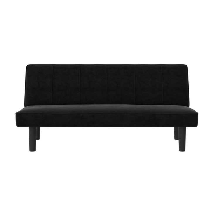 Java Microfiber Upholstered Futon with Multiple Reclining Positions - Black