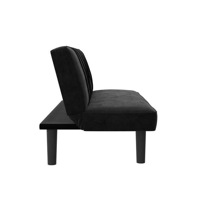 Java Microfiber Upholstered Futon with Multiple Reclining Positions - Black