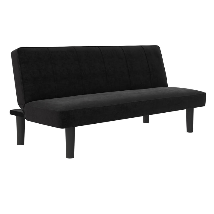 Java Microfiber Upholstered Futon with Multiple Reclining Positions - Black