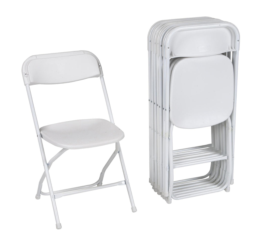 Premium Commercial Plastic Stacking Chair by ZOWN -  White 