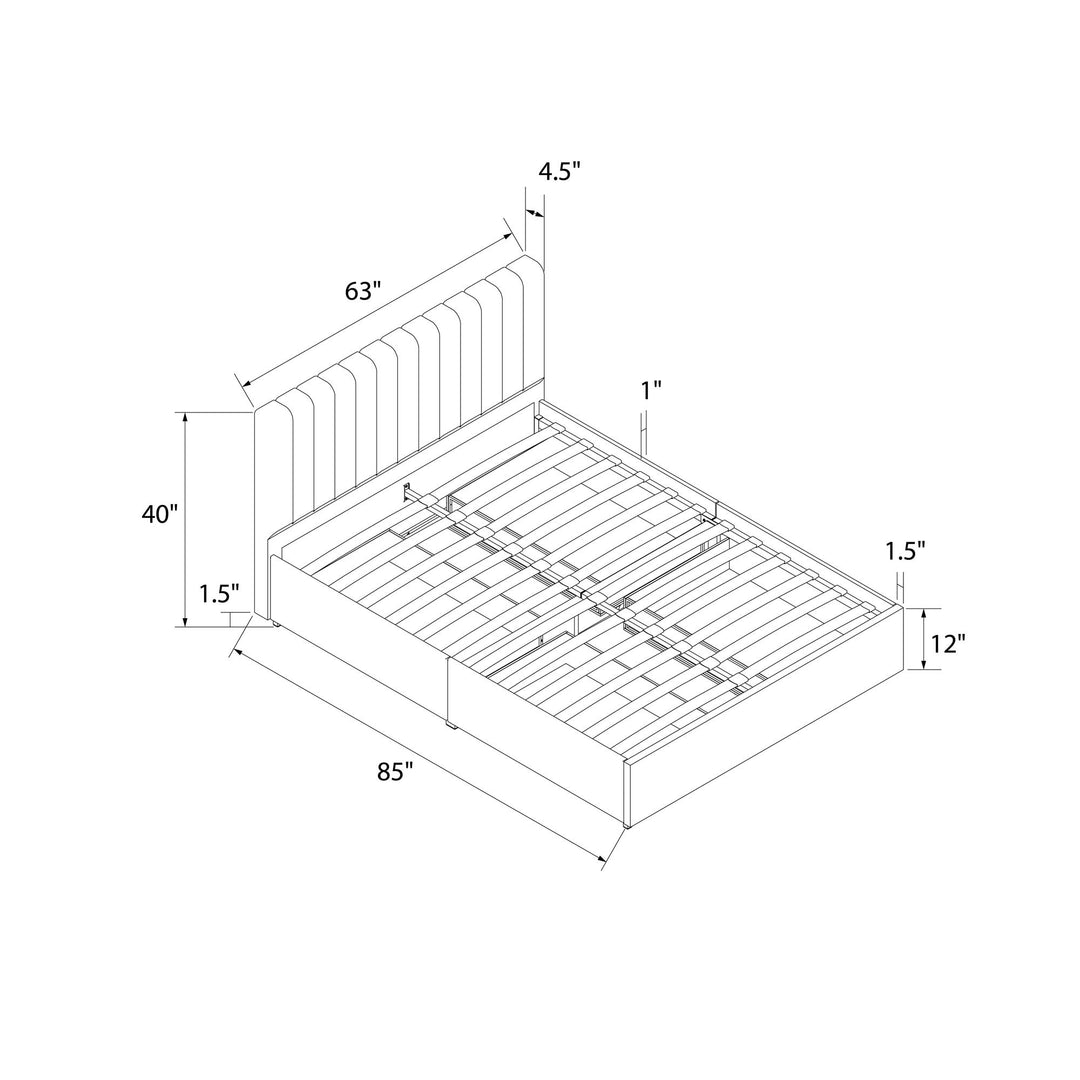 Buy Brittany bed with storage -  Gray 