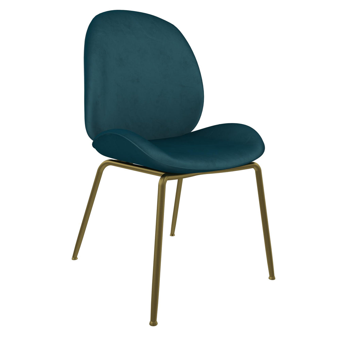 Stylish upholstered dining room chair -  Blue
