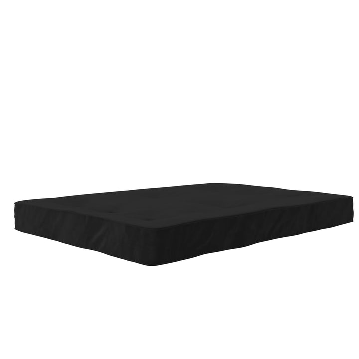 Carson 8 Inch Thermobonded High Density Polyester Fill Futon Mattress - Black - Full