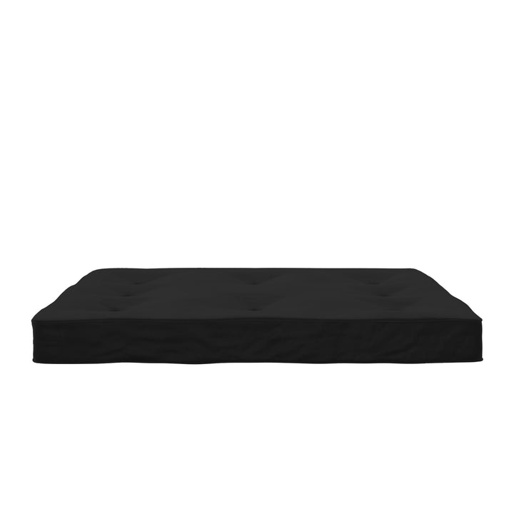 Carson 8 Inch Thermobonded High Density Polyester Fill Futon Mattress - Black - Full