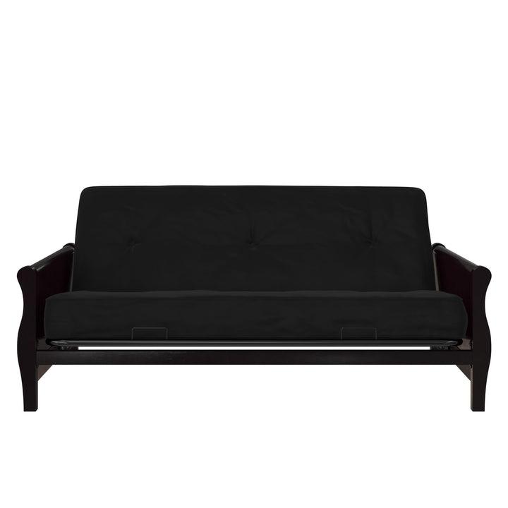 Carson 8 Inch Thermobonded High Density Polyester Fill Futon Mattress - Black - Full