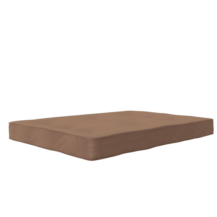 Best 8 inch poly filled futon mattress -  Tan 