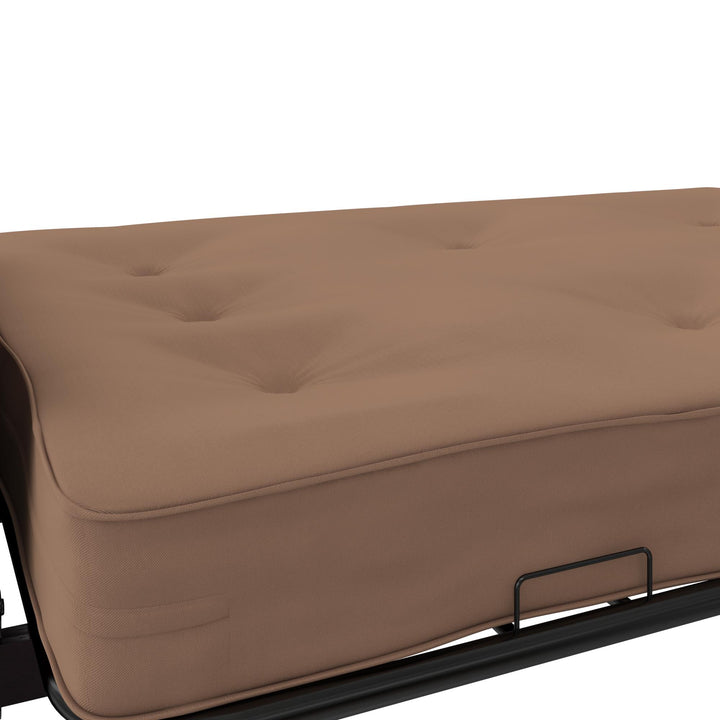 Full size poly filled futon mattress -  Tan 