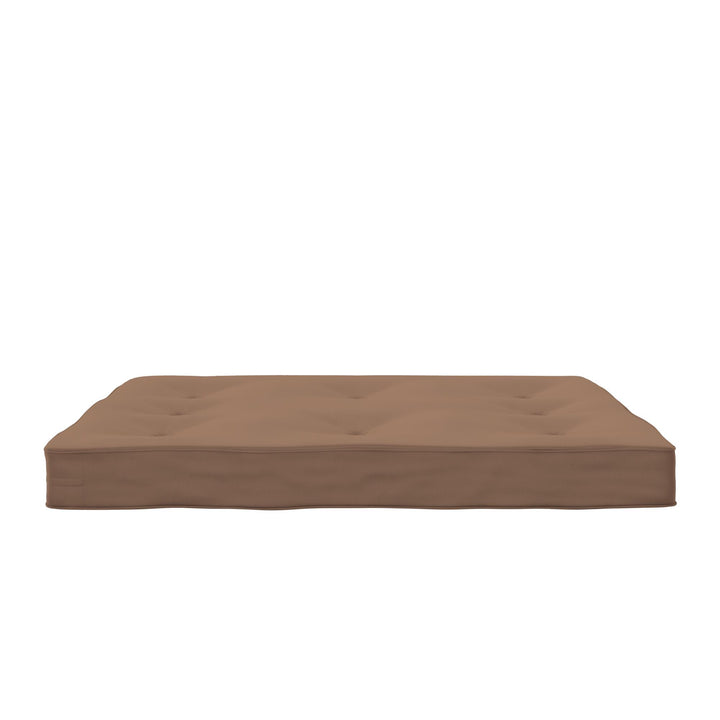 Carson 8 Inch Thermobonded High Density Polyester Fill Futon Mattress - Tan - Full