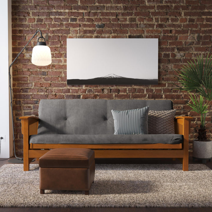 Kali 6 Inch Thermobonded High Density Polyester Fill Futon Mattress - Gray - Full