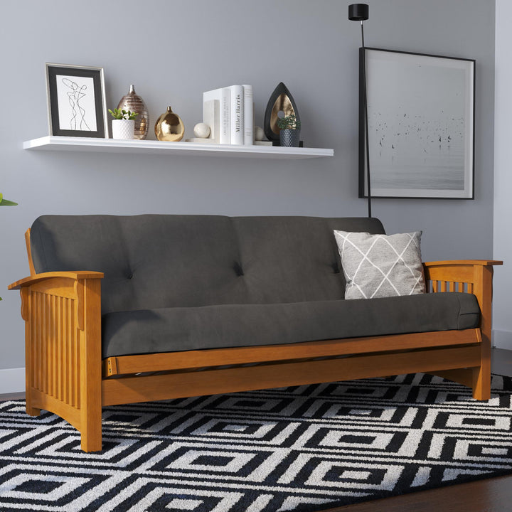 Eve 8 Inch Thermobonded High Density Polyester Fill Futon Mattress - Gray - Full
